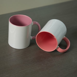 Mug à café en céramique de haute qualité avec sublimation couleur intérieure, 11 oz, mug vierge personnalisable avec poignée colorée - Product Image 4