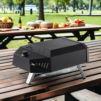 Four à pizza de table portable de 12 pouces pour camping en plein air BBQ Installation autoportante à gaz pour usage domestique