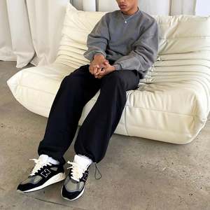 Sudadera de cuello redondo vintage personalizada, sudaderas de cuello redondo en blanco para hombres, sudadera con Jersey lavado ácido - Product Image 5