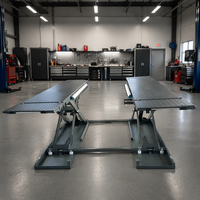 Plateforme élévatrice à ciseaux autoportante mobile à levage intermédiaire, avec verrouillage électrolytique, rampe et vérin hydraulique double, capacité de levage 3,5 tonnes