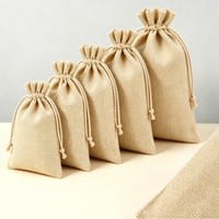 Sacs à cordon en jute imprimés fantômes et citrouilles d'Halloween pour cadeaux