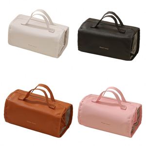 Nouvelle trousse de toilette de voyage 4 en 1, trousse à cosmétiques en cuir PU, portable, multifonctionnelle, avec poignée - Product Image 1