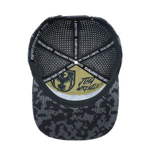 Casquette Snapback XXL personnalisée à 7 panneaux, en tissu camouflage imperméable et respirant avec élasthanne, idéale pour les grandes têtes, avec logo en caoutchouc - Product Image 6