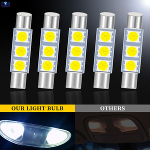 Ampoule LED Festoon T6 C5W 3SMD 5050 28mm 31mm pour éclairage intérieur automobile, miroir de courtoisie, pare-soleil DC12V - Product Image 3