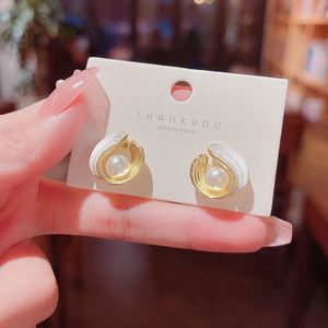 Pendientes de Perlas Geométricas con Diseño de Gota de Aceite Francés para Mujeres y Niñas, Joyería al por Mayor - Product Image 5