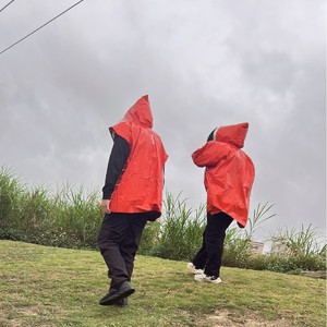 Outdoor portable first aid adult <b>raincoat</b>, long, thickened for cycling, windproof, emergency hiking, multi-functional - Product Image 2