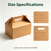 Individuelle Kraft-Geschenkbox mit Tragegriff, recycelbar, für tragbare Geschenkverpackungen, Musterbestellung möglich.