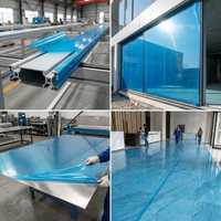 Film de protection auto-adhésif bleu en PE pour surfaces en acier inoxydable, vente en gros d'usine, sans résidu, facile à décoller