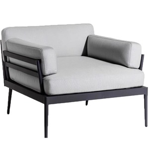 Canapé d'extérieur en alliage d'aluminium en forme de L avec housse en tissu durable pour hôtel - Product Image 1