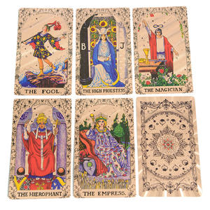 Jeu de cartes Oracle en plastique 78 cartes <span class=keywords><strong>Tarot</strong></span> Douze Palais, dorure originale, avec guide, jeu de société personnalisé - Product Image 4