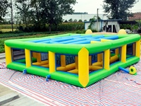 Château gonflable commercial géant 7x7m avec labyrinthe à maïs pour événements extérieurs