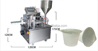 Machine de remplissage et de scellage automatique de gobelets à lait, jus et eau, électrique, PLC, haute précision
