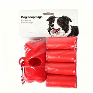 Sacs à déjections canines non parfumés de haute qualité en gros d'usine, en stock, avec distributeur, couleur unie, design simple, sacs de ramassage de déchets pour animaux de compagnie - Product Image 1