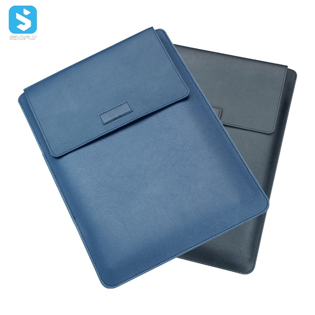 Stand Cover Soft PU Leather Laptop Sleeve for Macbook Air Pro 13.3 14 15.6 Inch Laptop Bag Notebook Tablet Case for Xiaomi DELL