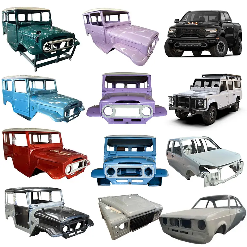 Reprodução clássica completa Auto Body Kit Conchas para Land Cruiser Fj40,LC79,MINI,VW T1,Mustang,Land Rover Defender,MK1,Ford