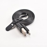 Kabel Data Noodle Kecil Berwarna-warni dengan Pelindung Kepang untuk Pengisian Cepat Ponsel dan Earphone untuk Berbagai Perangkat