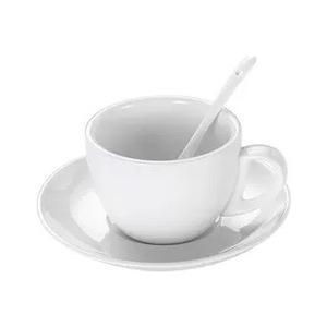 Ensemble de tasses à café en céramique blanche pure, design minimaliste moderne, style européen, <span class=keywords><strong>tasse</strong></span> à cappuccino et latte, capacité 200 ml-500 ml, latte art - Product Image 5