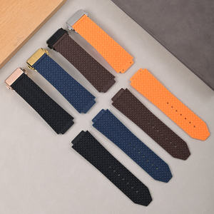 Bracelets de montre en caoutchouc de silicone de 25 mm, bracelets de montre de sport de plongée, bracelets étanches pour montre <span class=keywords><strong>Hublo</strong></span> - Product Image 1