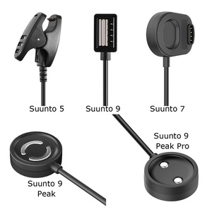 Cargador de reloj inteligente para <span class=keywords><strong>Suunto</strong></span> 9 Peak <span class=keywords><strong>Pro</strong></span> Spartan, base de carga de reloj inteligente para <span class=keywords><strong>Suunto</strong></span> 7 5 3 Fitness Ambit, cable de carga USB - Product Image 1