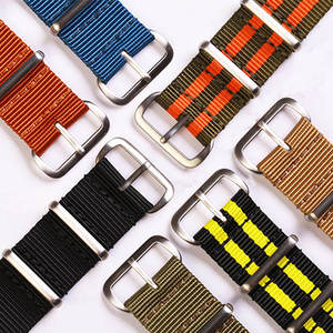 Bracelet en nylon intégré respirant de couleur unie 18/20/22 mm pour montres 18 mm, style NATO avec design tissé – Vente en gros - Product Image 4