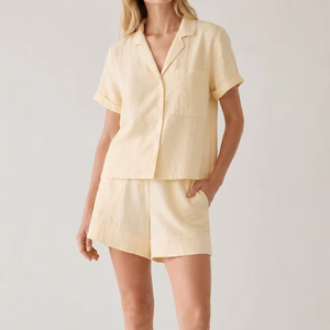 Set Estivo da <span class=keywords><strong>Donna</strong></span> in Misto Lino, <span class=keywords><strong>Camicia</strong></span> <span class=keywords><strong>e</strong></span> <span class=keywords><strong>Pantaloncini</strong></span>, <span class=keywords><strong>Completo</strong></span> Casual per Vacanze OEM - Product Image 1