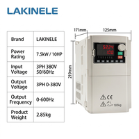 Variateur de fréquence VFD VSD 7,5 kW 10 CV, triphasé 380 V CA, pour compresseur d'air et machines