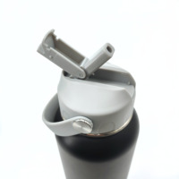 Gobelet isotherme personnalisé en acier inoxydable avec couvercle à paille rabattable, tasse de voyage à double paroi, anti-fuite, réutilisable, usine OEM