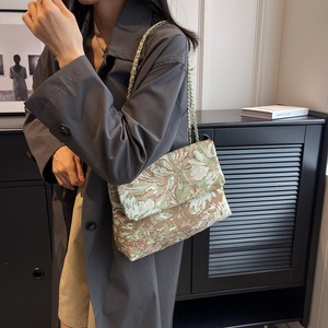 Bolso de Hombro de Lujo para <span class=keywords><strong>Mujer</strong></span>, Diseño de Pintura al Óleo, Forro de Poliéster, Cierre con Cremallera, Estilo Jardín Secreto - Product Image 5