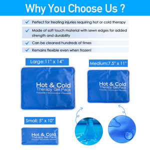 Nóng Và Lạnh Gel Nước Đá Cung Cấp Logo In Nén Gel Túi Nước Đá Thể Thao Làm Mát Đông Lạnh Nhiệt Nhiệt Gel Băng Lạnh Và Nóng Gói - Product Image 3