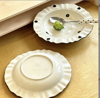 Assiettes à petit-déjeuner en céramique de la série BoBo, assiettes à salade, plats profonds pour le dîner, vaisselle de table pour la maison