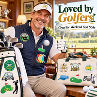 Lot de patchs brodés thermocollants pour clubs de golf, chariots à balles, visières, vestes, sacs – Décoration DIY pour golfeurs