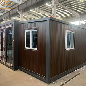Casa contenedor extensible de 20 pies, Panel sándwich plegable de acero para hoteles, almacén de Villa de madera de Australia/Nueva Zelanda/América - Product Image 1