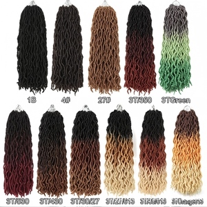 Perruques pour le commerce extérieur, Locs africaines au crochet, Dreadlocks synthétiques tressées en fibre haute température, double trame machine 100g/120g - Product Image 4