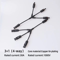 Conector PV Tipo Y para Conexión en Paralelo, Conector Impermeable para Sistema de Paneles Solares, Conector de Ramificación de Dos Piezas, Conector Tipo T para Celdas Solares