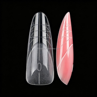 NADECO French Oval Round Dual Form Nail Tips Gel Extension Full Cover Nail Molds for Nail Art Design Salon & DIY