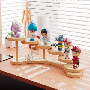 Solid Wood Desktop Storage <b>Shelf</b> 6 Tier Multi Layer Office Organizer Flower Stand Cosmetic Display <b>Rack</b> - Product Image 4
