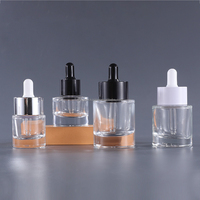 En stock, flacon de sérum en verre vide 30ml/50ml, bouchon compte-gouttes en caoutchouc, impression sur écran, emballage en carton pour sérum de soin de la peau, huile essentielle