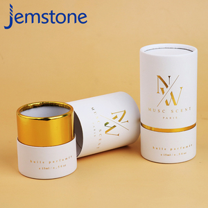 Tube en papier rond de luxe personnalisé avec mousse EVA pour flacon d'huile essentielle, parfum, cosmétique, emballage en tube en papier avec feuille d'or - Product Image 4