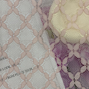 Personalización Nueva tela de encaje de poliéster 100% de alta calidad Transpirable Ecológico Ligero Tela de moda de encaje francés - Product Image 1