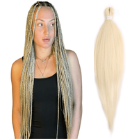 Extensiones personalizadas de gran colección africana, extensiones de 6X 52 pulgadas, Pelo trenzado EZ sintético preestirado degradado de ganchillo resistente al calor