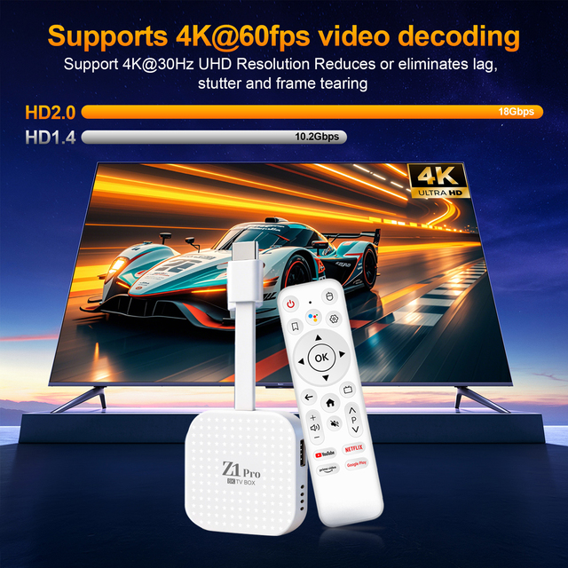 Android 14 RK3518 Tv Box Tv Stick Media Player 1+8gb 2+16gb Memory with BT Voice Remote