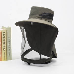 Giá Rẻ Ngoài Trời Đầu Mặt Nạ <span class=keywords><strong>Hat</strong></span> Bìa Muỗi Net Thuốc Chống Côn Trùng Mũ Net Đầu Thoáng Khí Lưới Bao Gồm Câu Cá Mũ - Product Image 3