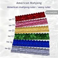 Support de rangement portable moderne en acrylique pour tuiles de Mahjong, résistant à l'eau, avec poussoir intégré, personnalisable, pour table de jeu 17,5-20 pouces