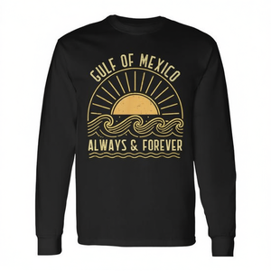 Camiseta Vintage de Manga Larga con Estampado Gráfico Político del Golfo de México al Atardecer, Siempre y para Siempre, para Promociones - Product Image 2