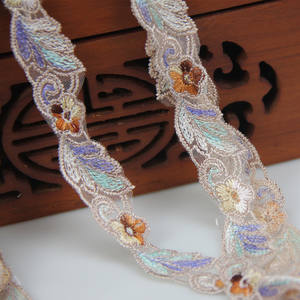 Свадебная кружевная ткань, сухая кружевная ткань высокого качества, роскошная кружевная ткань, вышитая бисером, полиэфирное кружево, этническая кружевная отделка - Product Image 6