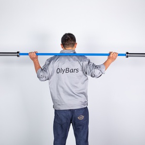 テルスフィットネス オリンピックバーベル 20kg 15kg カラーセラコートスチール 28mm径 2.2m長さ 耐荷重1500ポンド ウェイトリフティングエクササイズ - Product Image 6