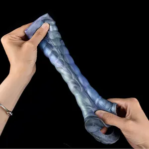 FAAK fantasy ribbed dragon penis sleeve soft silicone sex toy sheath stretchable cock enlargement hollow dildos male