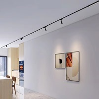 Lampe sur rail magnétique ultra-mince 6 mm, surface blanche et noire, haute dureté, luminaire moderne et flexible pour la maison