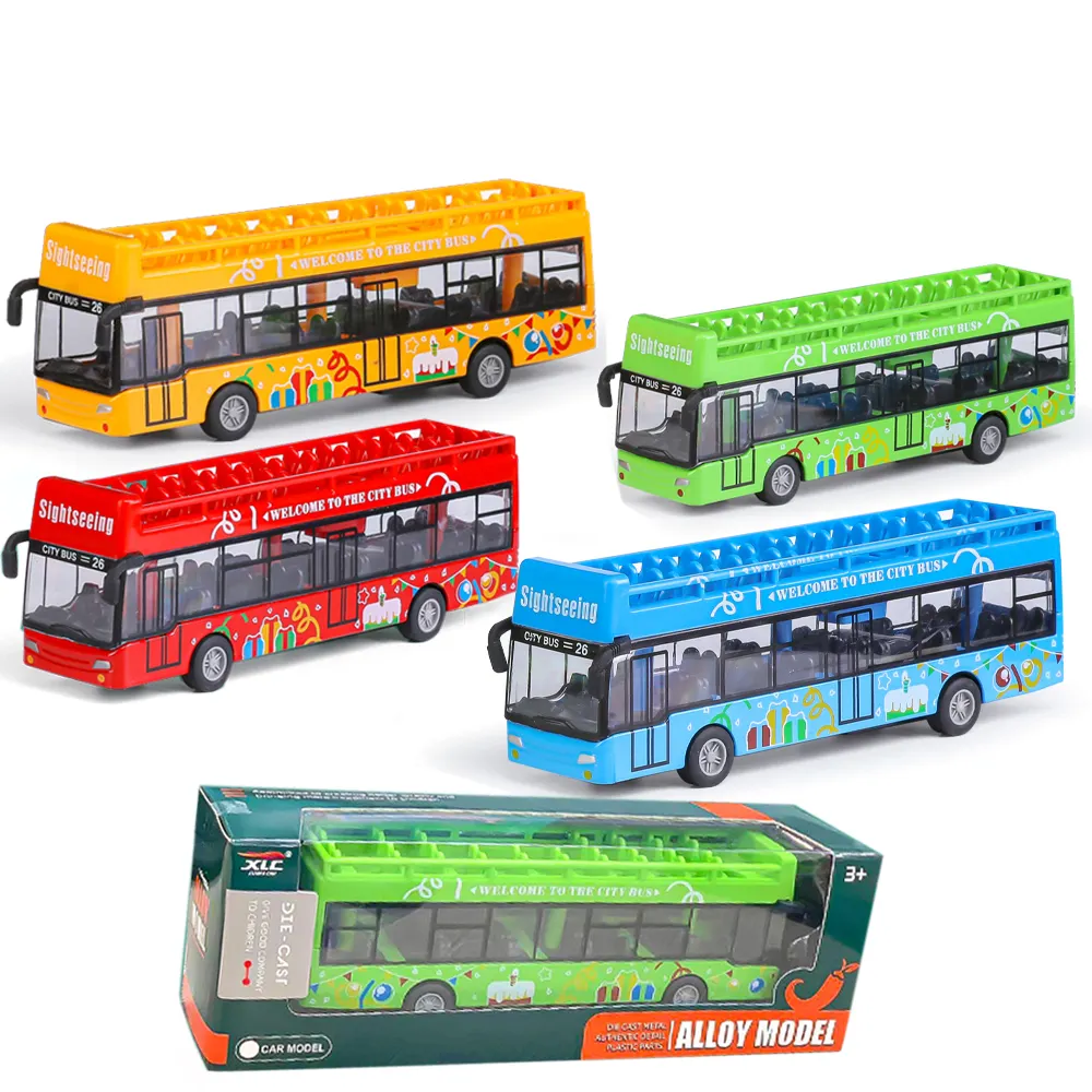 2024 nuovo prodotto Multi-tipi di metallo pressofuso modello in lega di ritorno bus rotaia ad alta velocità giocattoli per bambini regali juguetes para los ninos