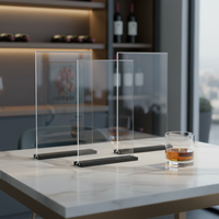 Support de présentation de panneaux publicitaires personnalisables pour bar, avec base en bois et plastique, idéal pour les microbrasseries